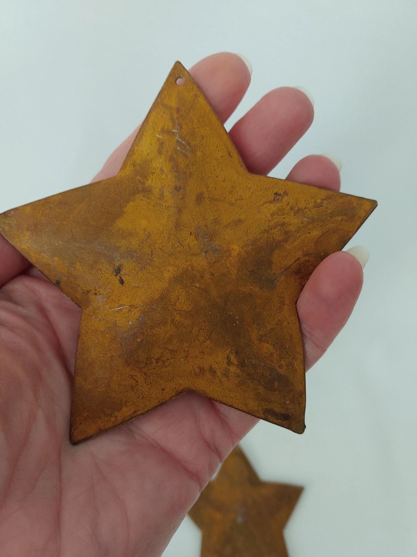 Vintage Rusty Star and Rustic Mitten Christmas Ornaments