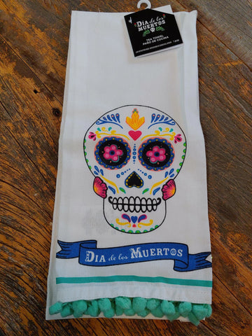 Day of the Dead Kitchen Towel Halloween Día de los Muertos Decor