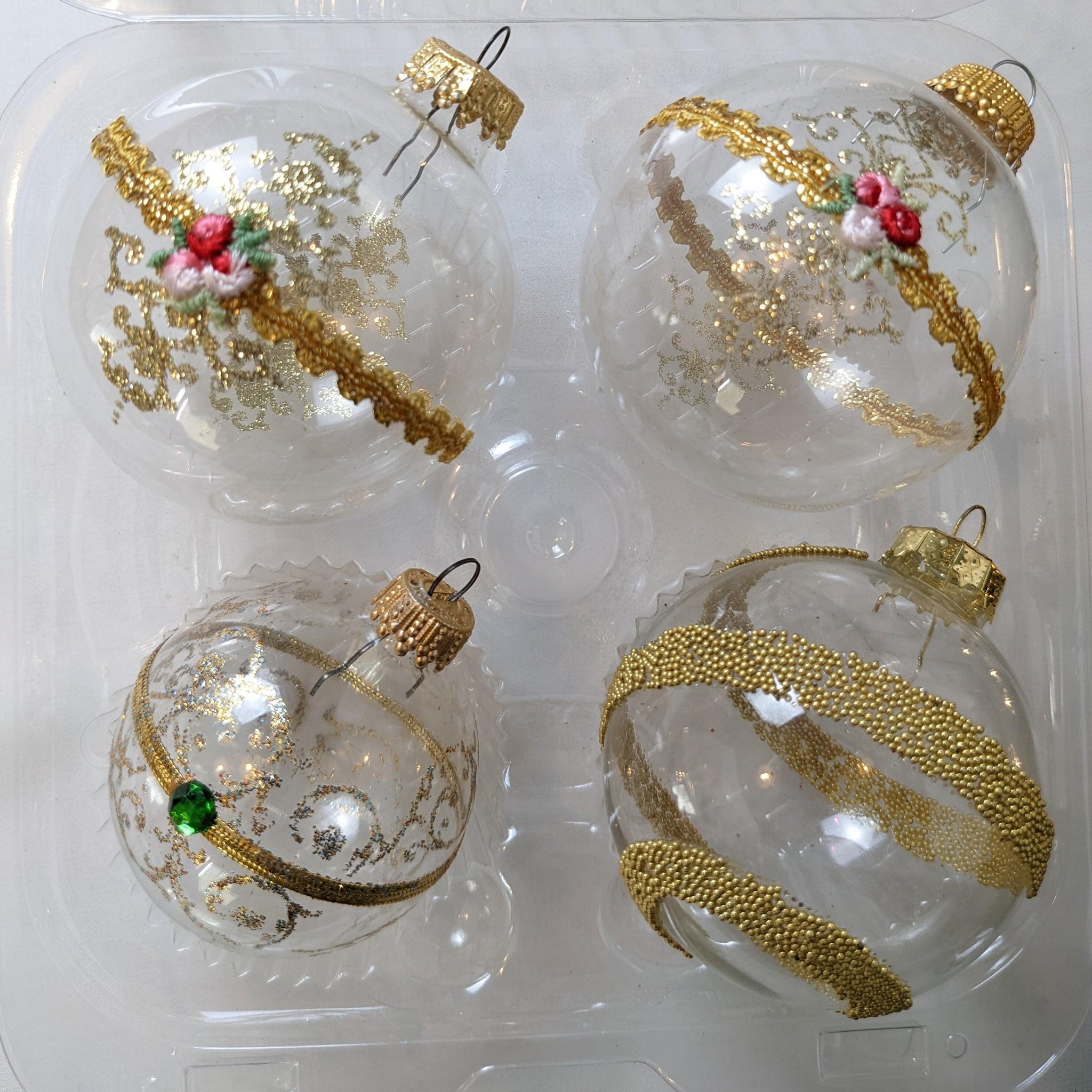 Krebs Gold Victorian Christmas Ornament Set