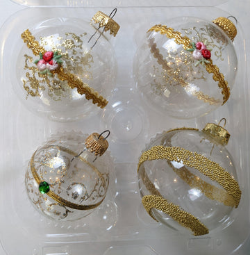 Krebs Gold Victorian Christmas Ornament Set