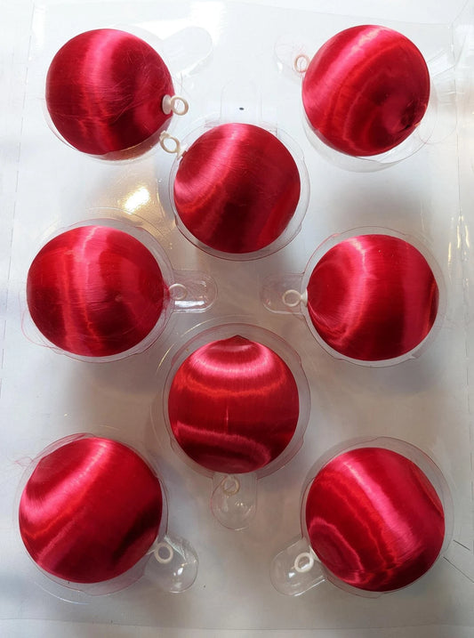 Red Satin Christmas Ornaments