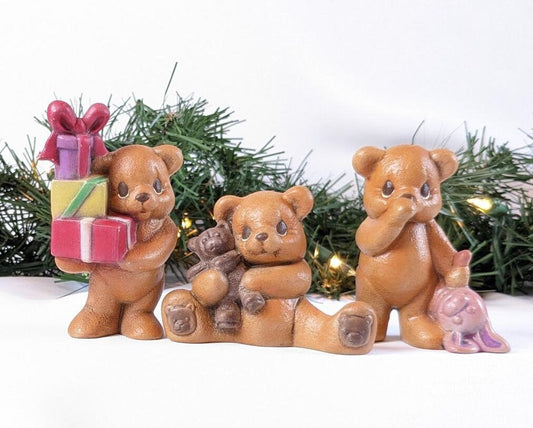 Baby Bear Christmas Figurines