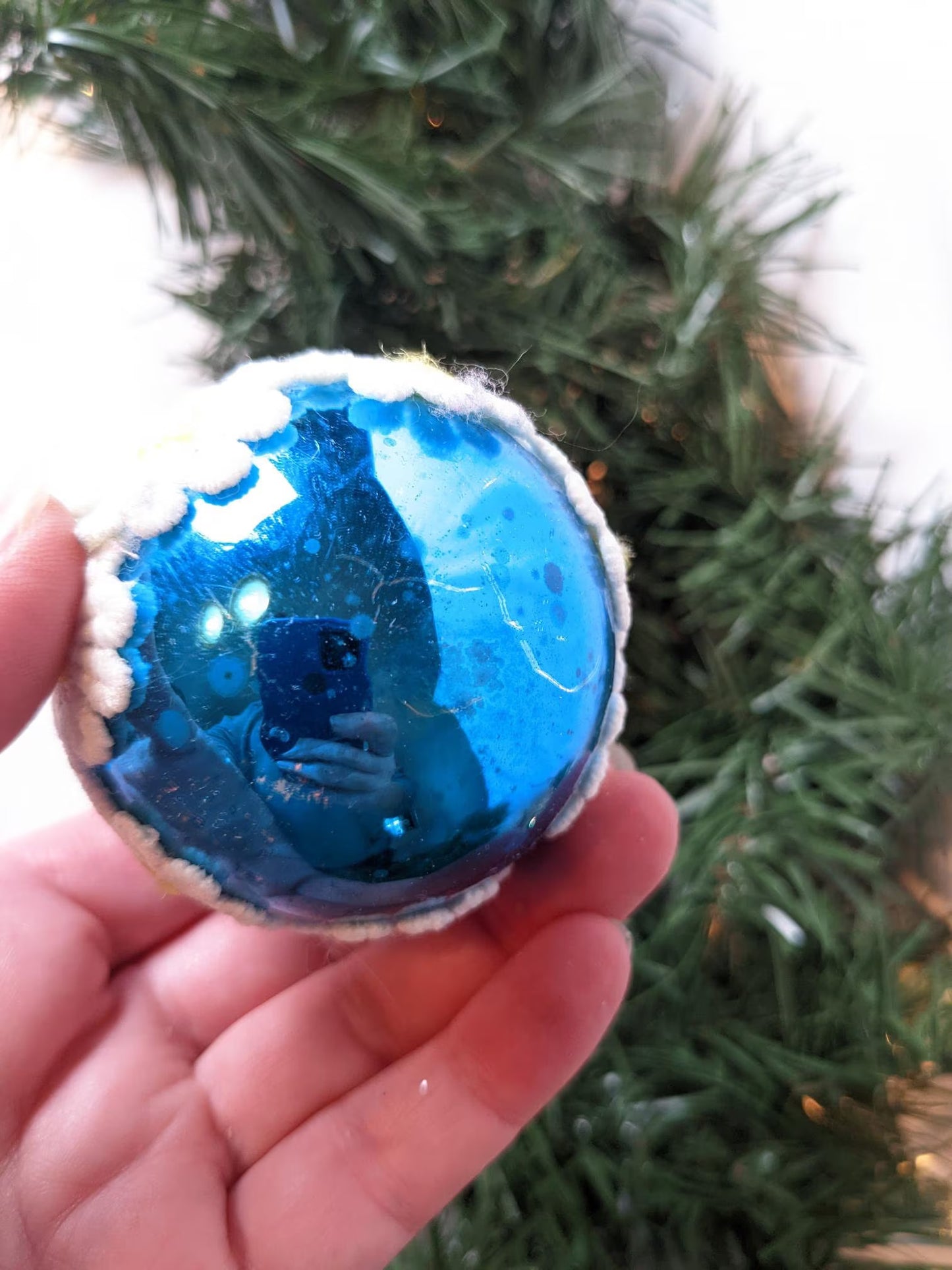 Blue Boho Christmas Ornaments