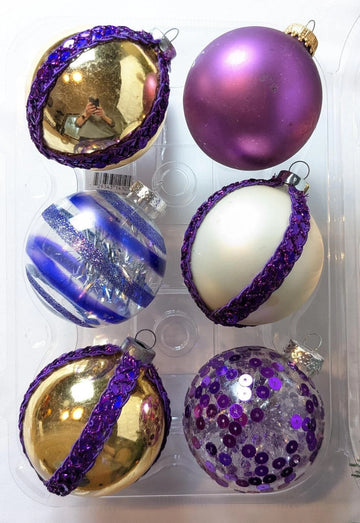 Vintage Purple Christmas Ornaments