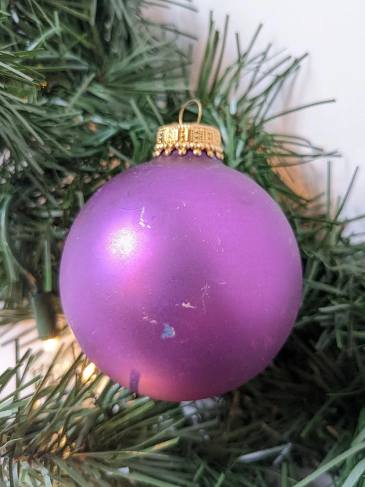 Vintage Purple Christmas Ornaments