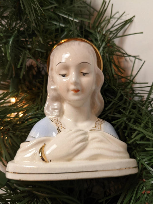 Virgin Mary Christmas Figurine