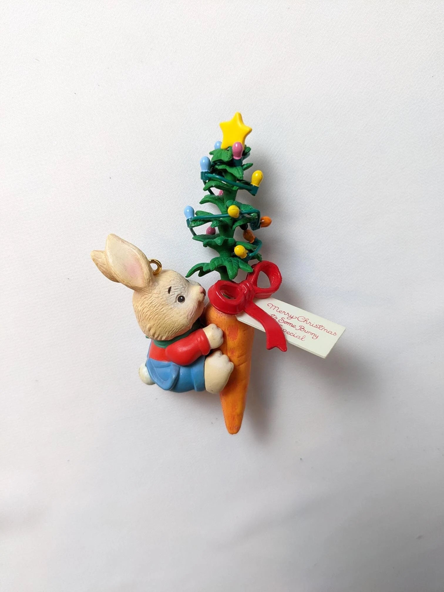 Vintage Carleton Cards Bunny Christmas Ornament