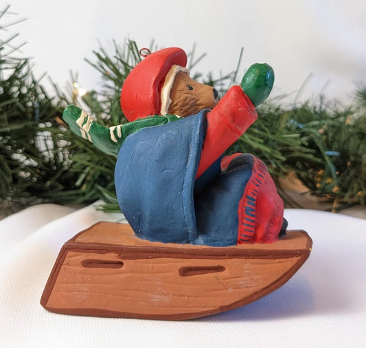 Toboggan Bear Christmas Ornament