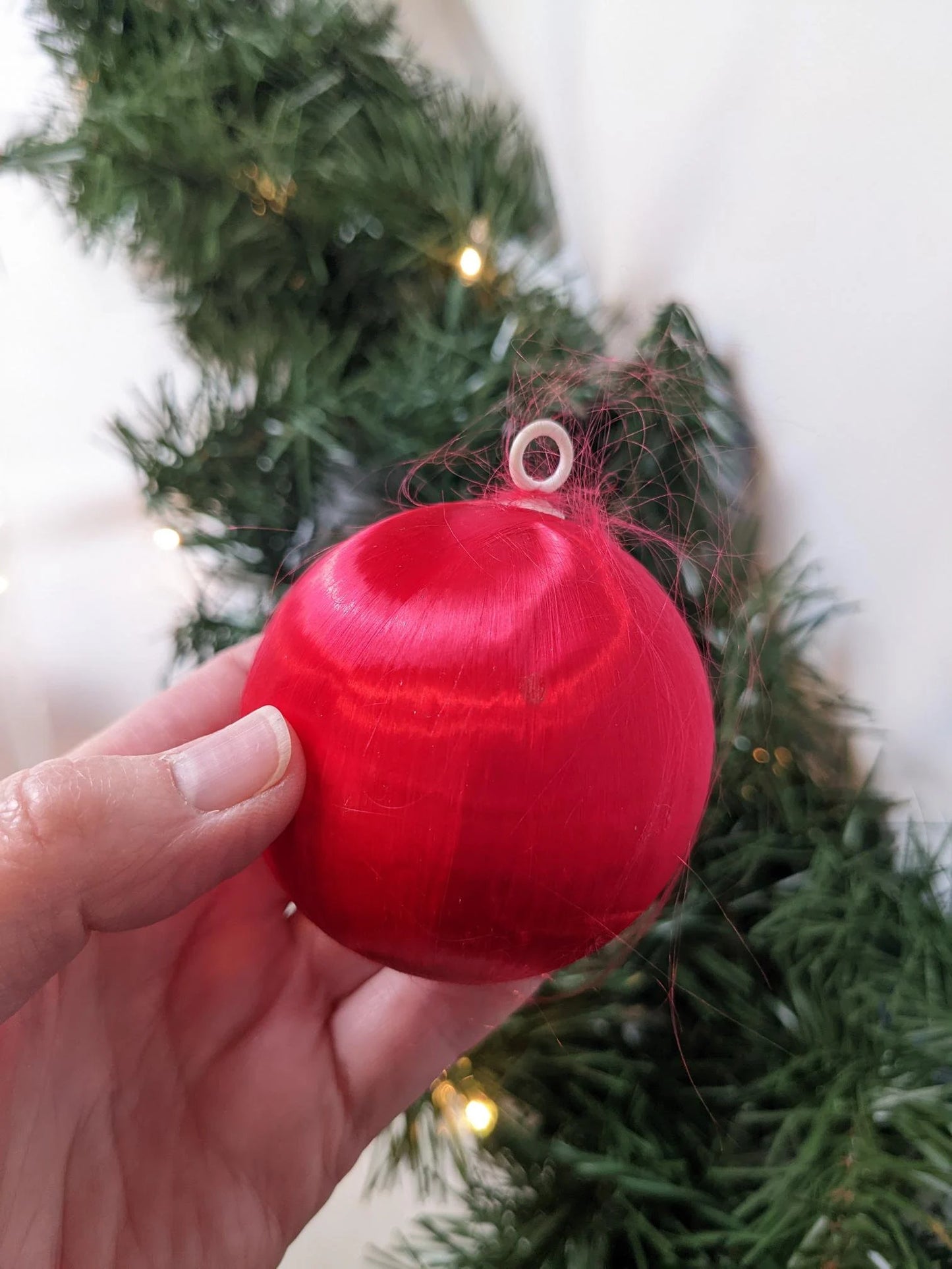 Red Satin Christmas Ornaments