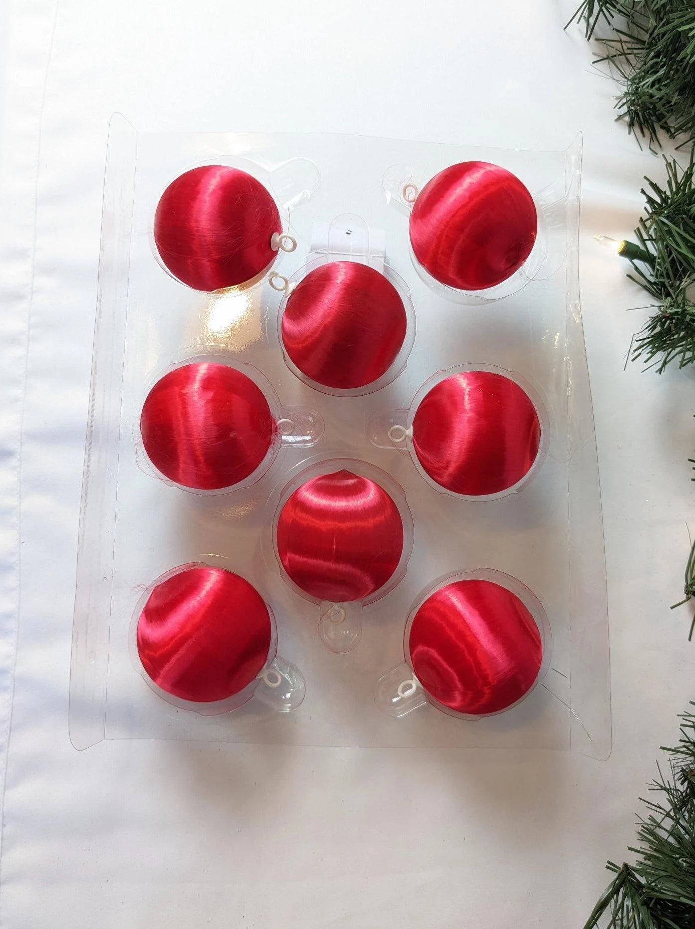 Red Satin Christmas Ornaments