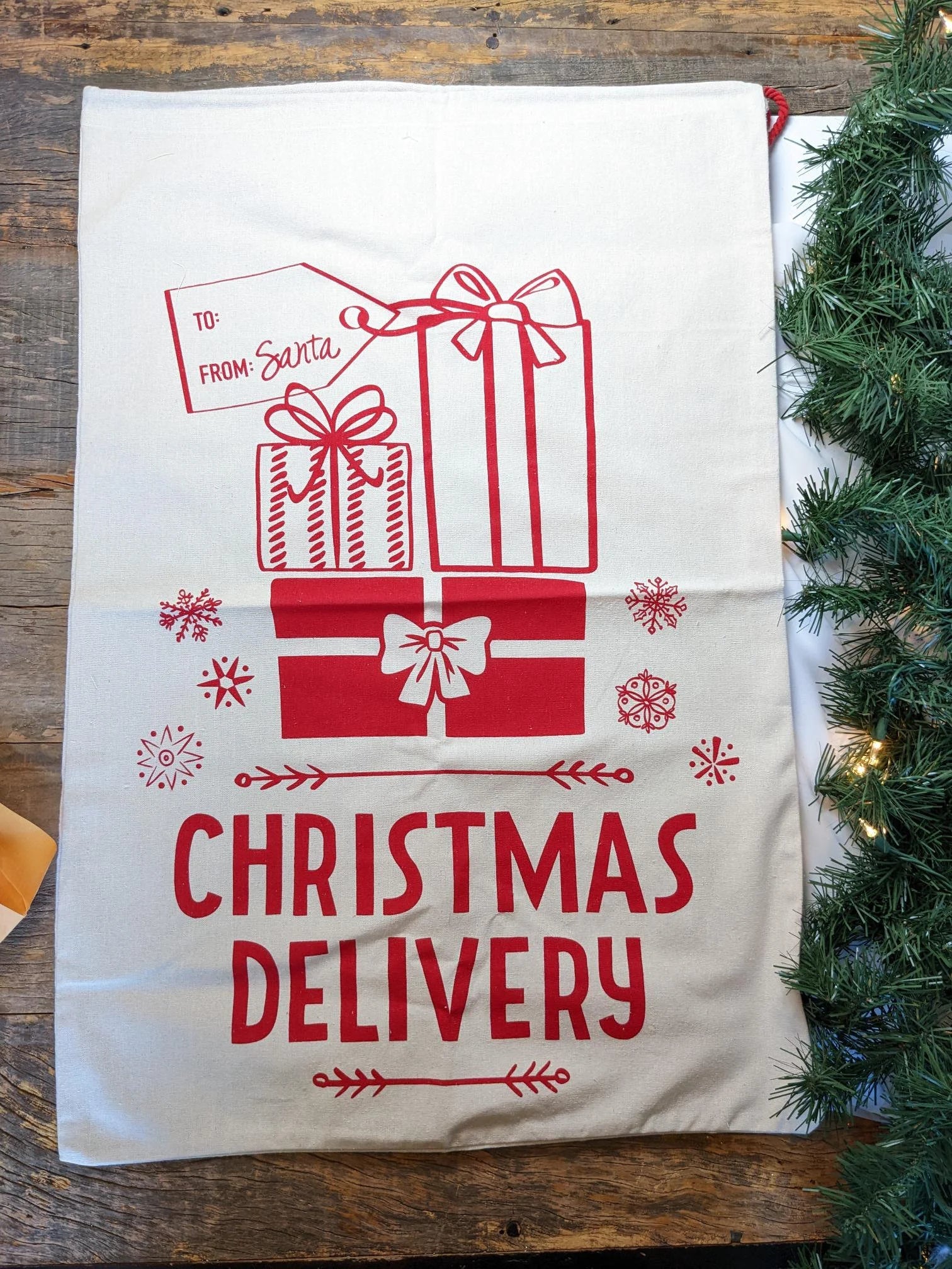 Large Christmas Canvas Delivery Bag