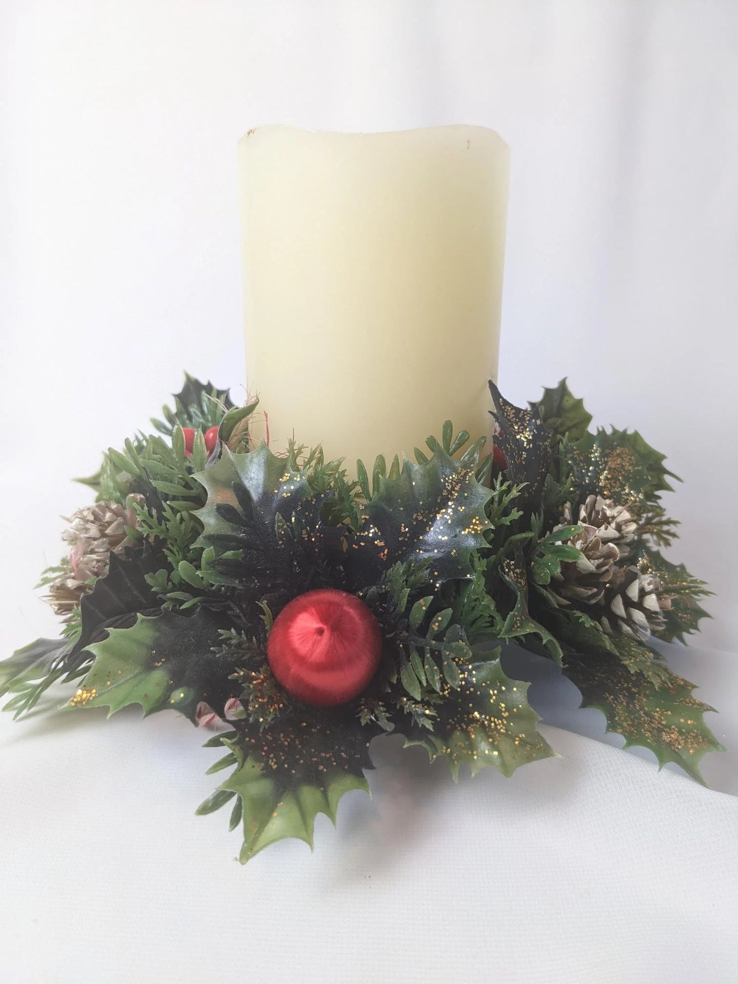 Christmas Plastic Door Wreath & Candle Rings