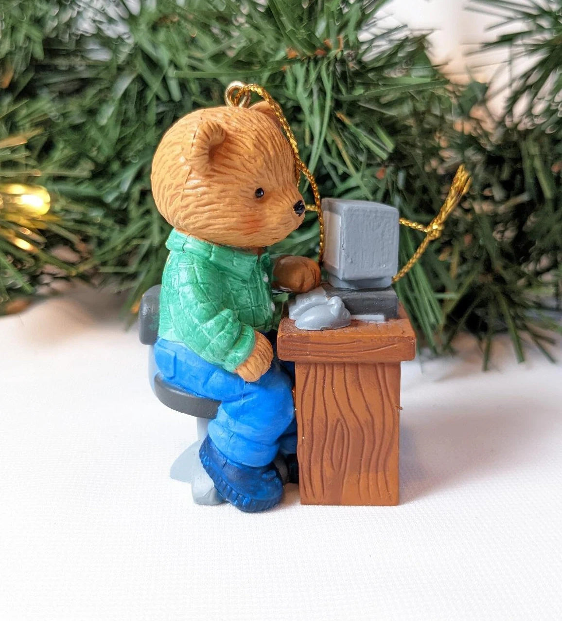 Vintage Avon Hobby Bear Ornament