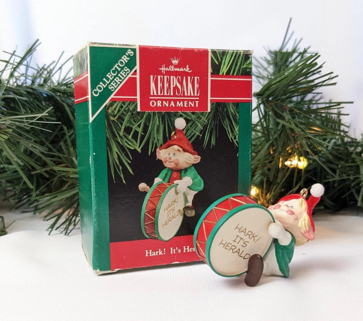 Vintage 1990 Hallmark Hark! It's Herald Christmas Ornament