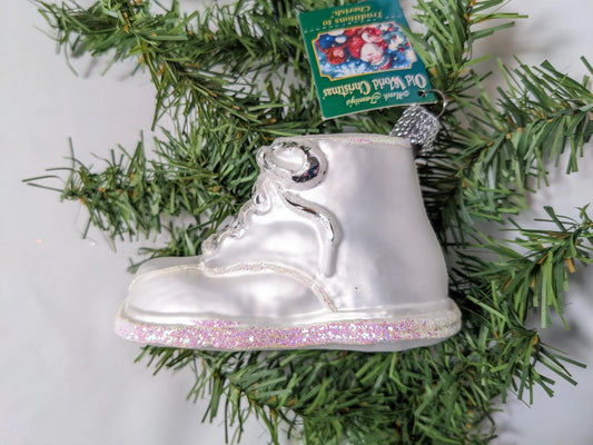 Baby Shoe Retired Old World Christmas Ornament