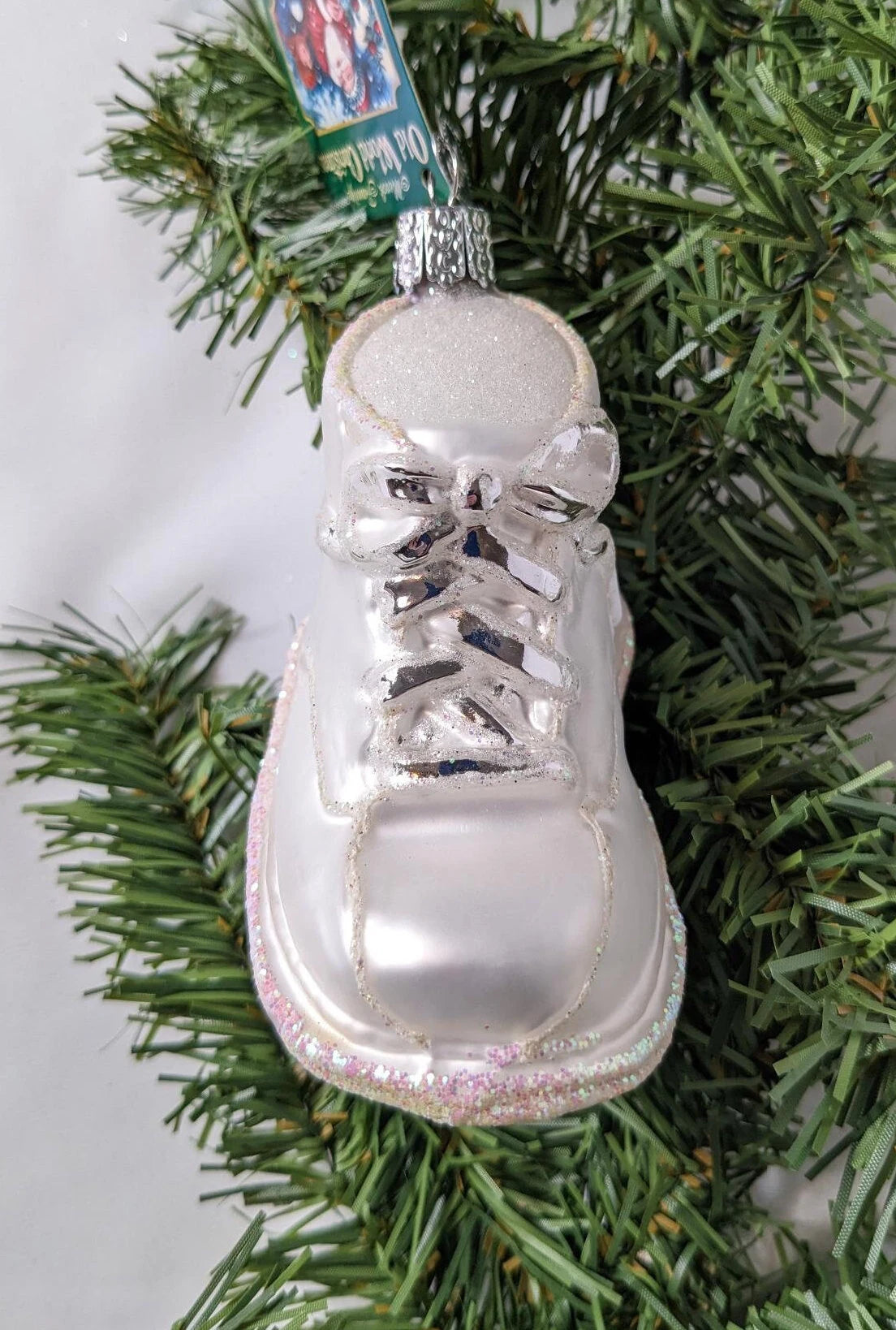 Baby Shoe Retired Old World Christmas Ornament
