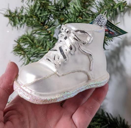 Baby Shoe Retired Old World Christmas Ornament