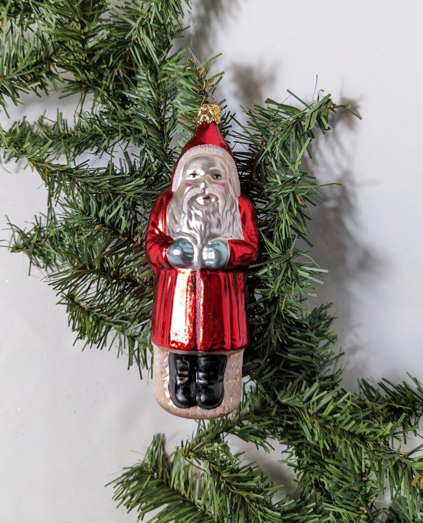 Santa Claus Retired Old World Christmas Inge Glas Belznickel Ornament