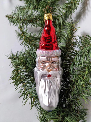 Crescent Moon Santa Claus Retired Old World Christmas Inge Glas Ornament