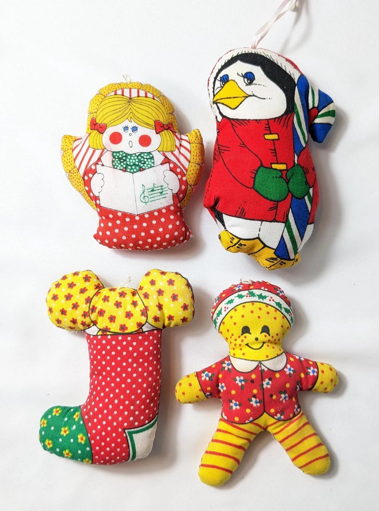 Vintage Stuffed Christmas Ornaments 1970s Ornaments