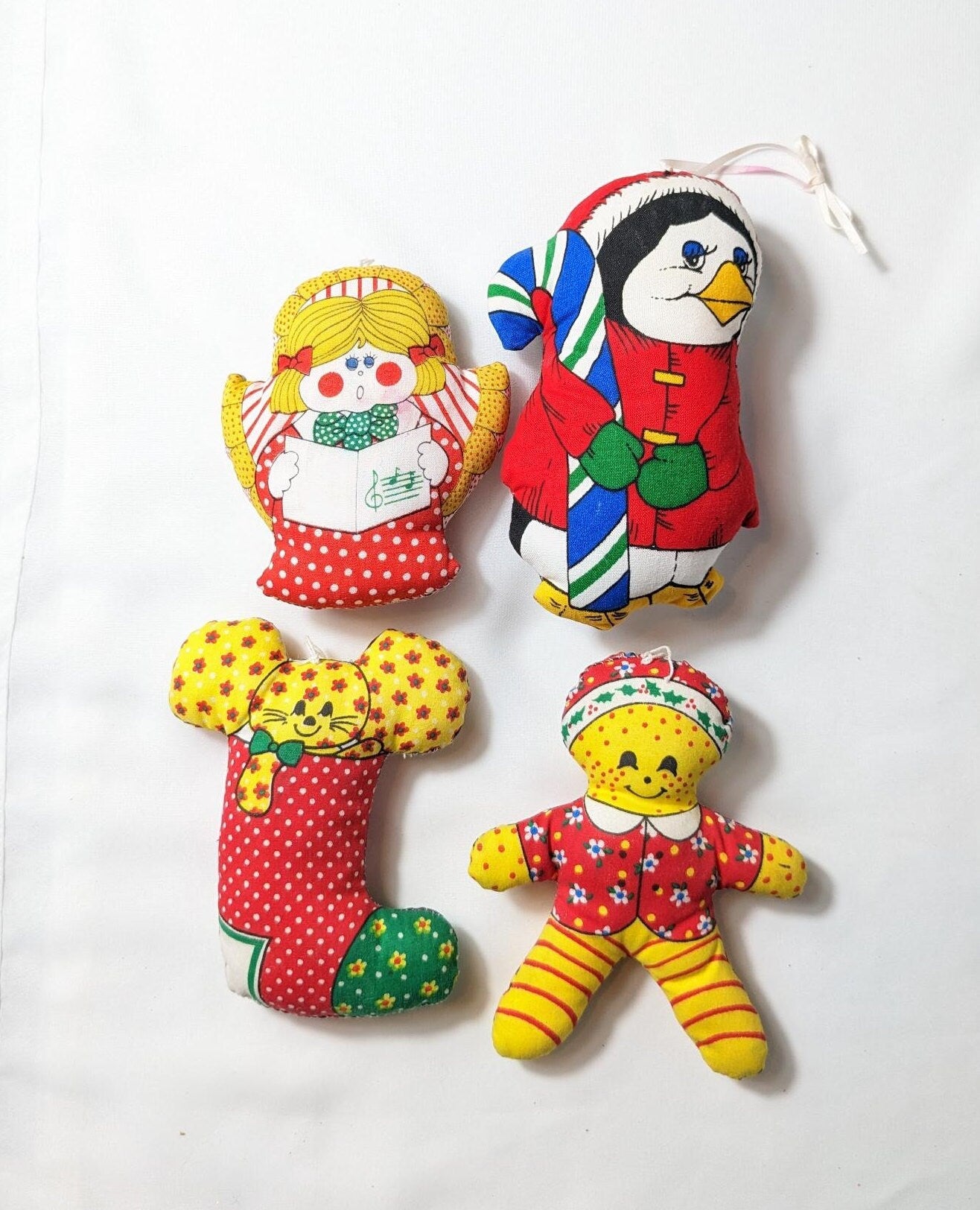 Vintage Stuffed Christmas Ornaments 1970s Ornaments