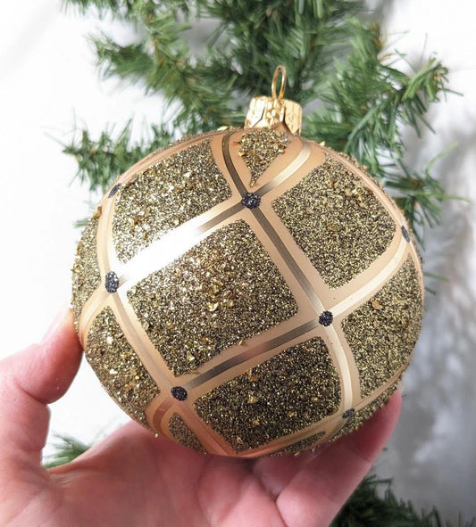 Large Gold Vintage Christmas Ornament