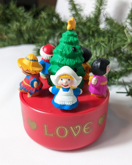 Vintage Avon 1992 Love Around the World Musical Christmas Decoration