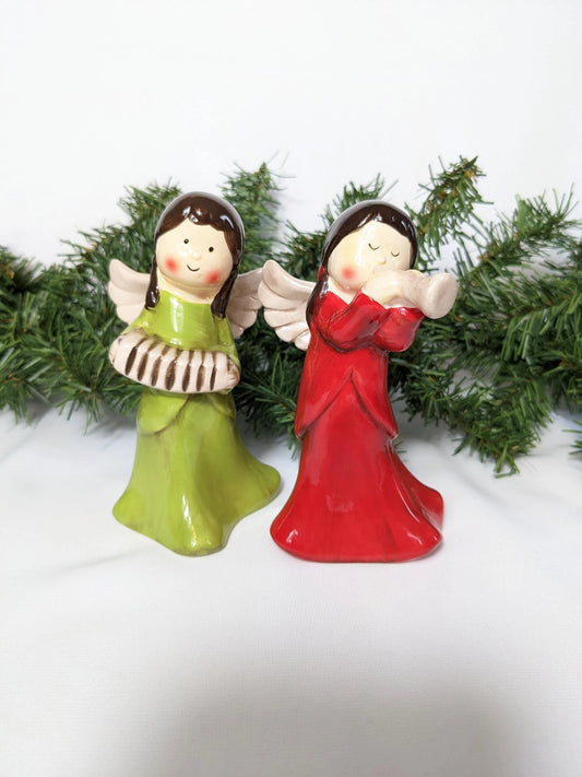 Christmas Musical Angel Figurines by Open Window Designs