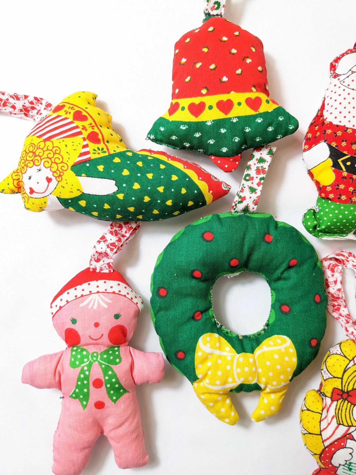 Vintage Stuffed 1970's Christmas Ornaments