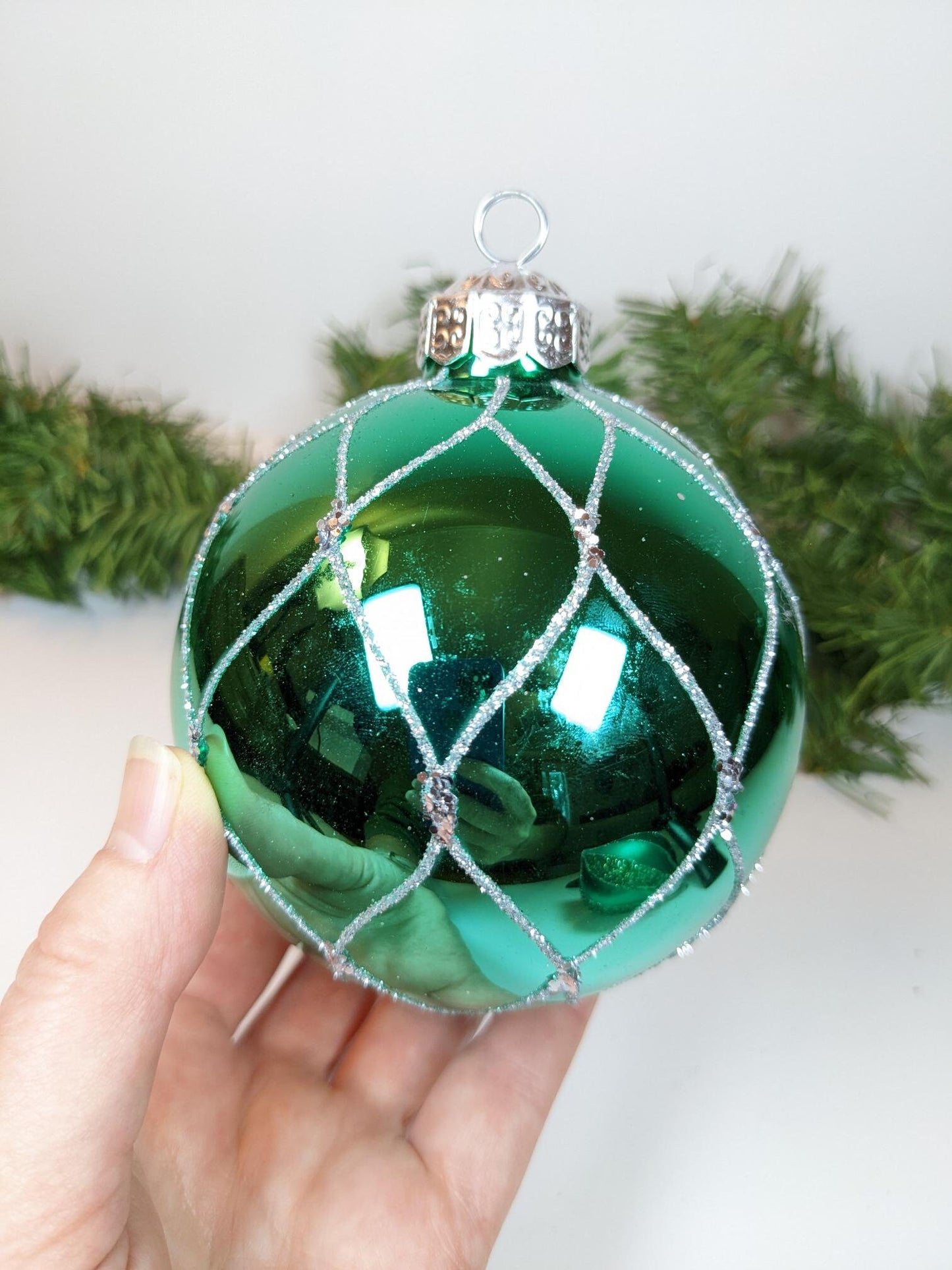 Large Turquoise Christmas Ornaments