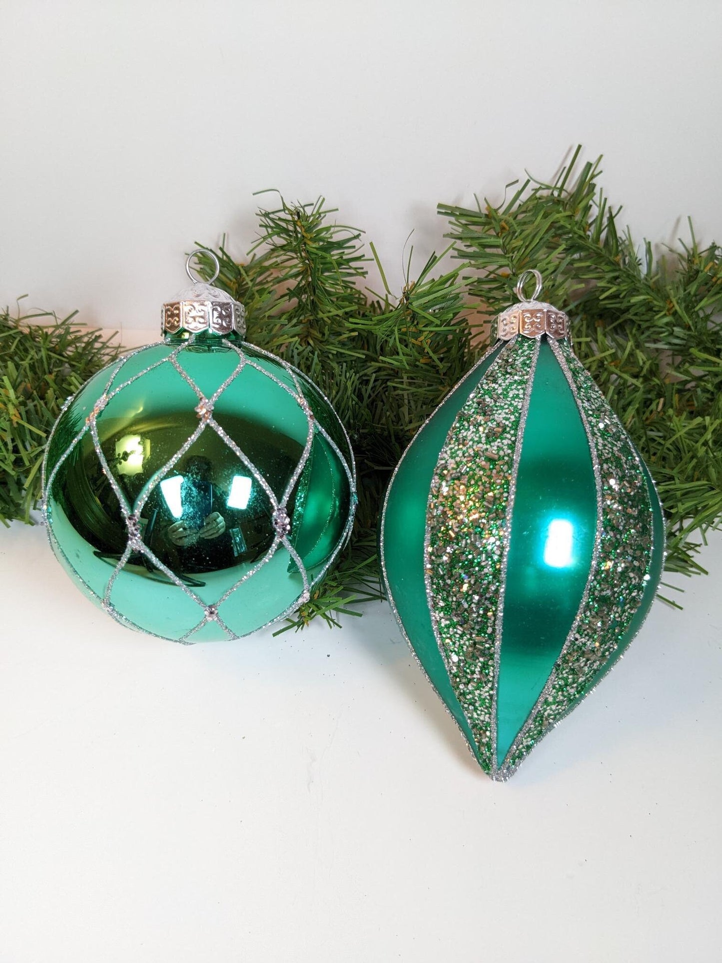 Large Turquoise Christmas Ornaments