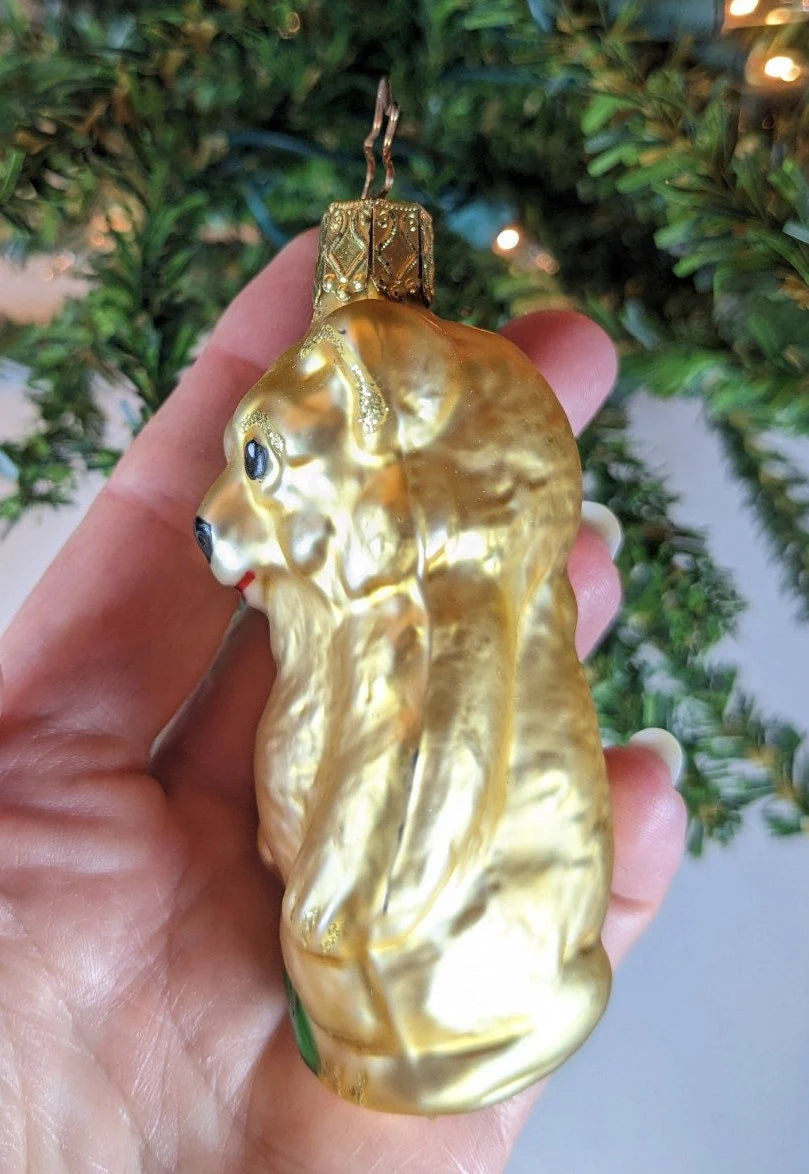 Gold Bear Retired Old World Christmas Inge Glas Ornament