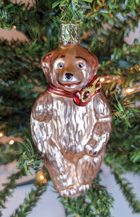 Teddy Bear Retired Inge Glas Old World Christmas Ornament