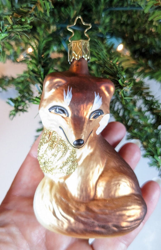 Fox Retired Old World Christmas Inge Glas Ornament