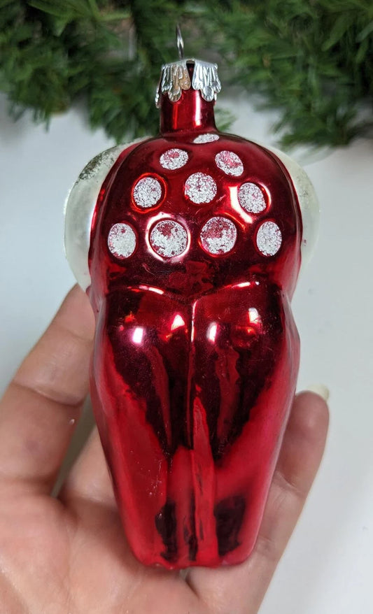 Owl Blown Glass Christmas Ornament Made in Poland