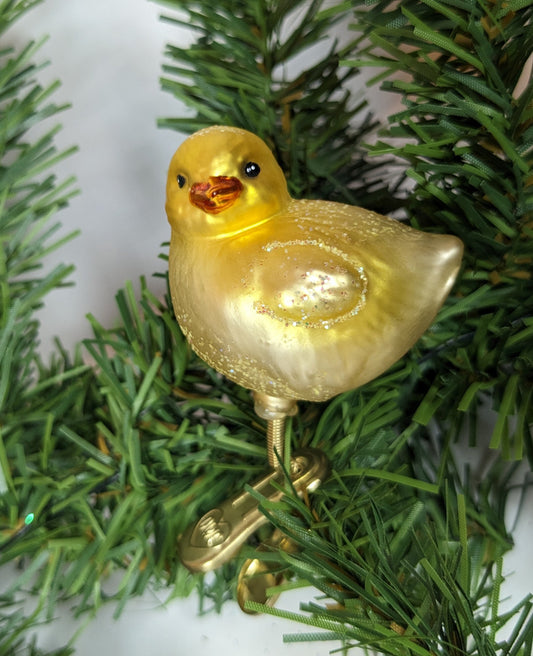 Christmas Chick Ornament Clip, Retired Old World Christmas