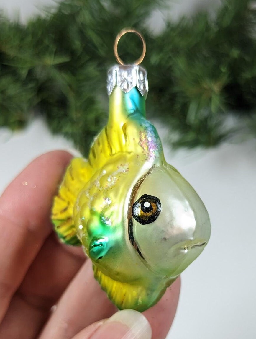 Yellow Fish Christmas Ornament