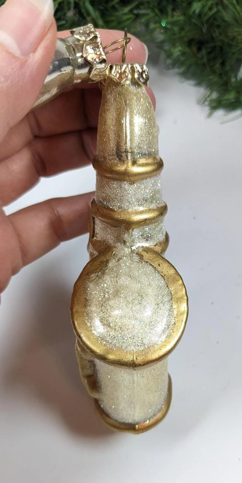 Gold Saxaphone and Music Note Ornament