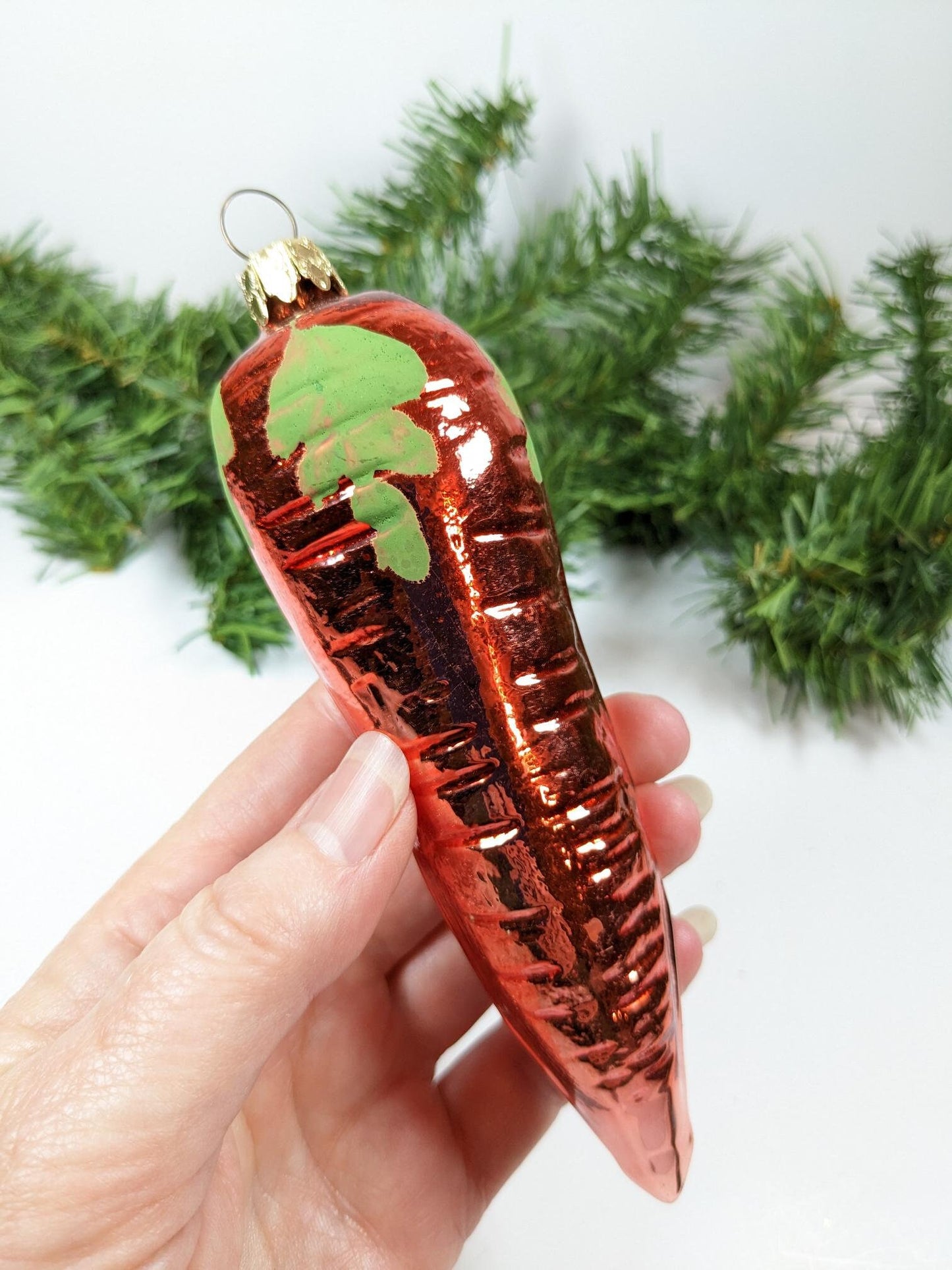 Kurt Adler Large Carrot Glass Christmas Ornament