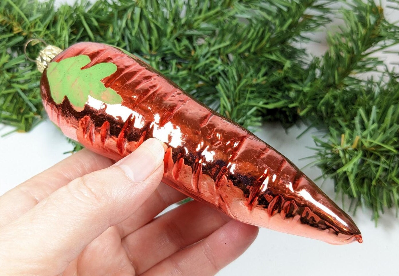 Kurt Adler Large Carrot Glass Christmas Ornament