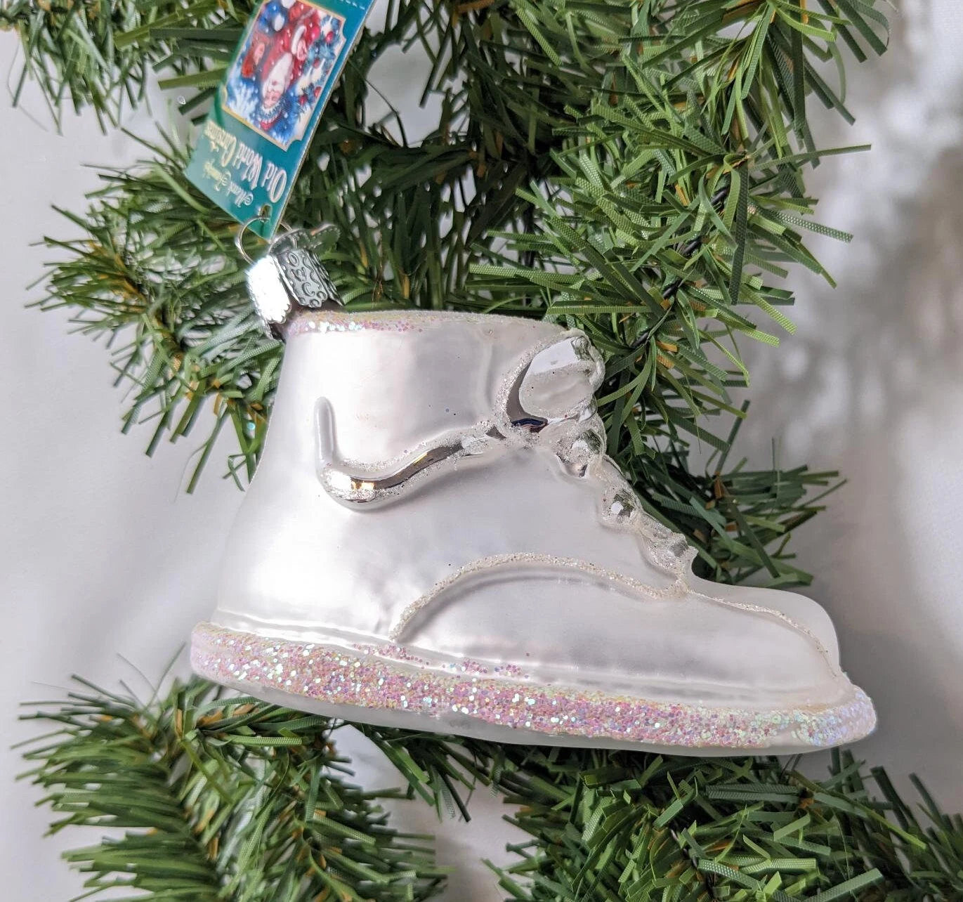 Baby Shoe Retired Old World Christmas Ornament