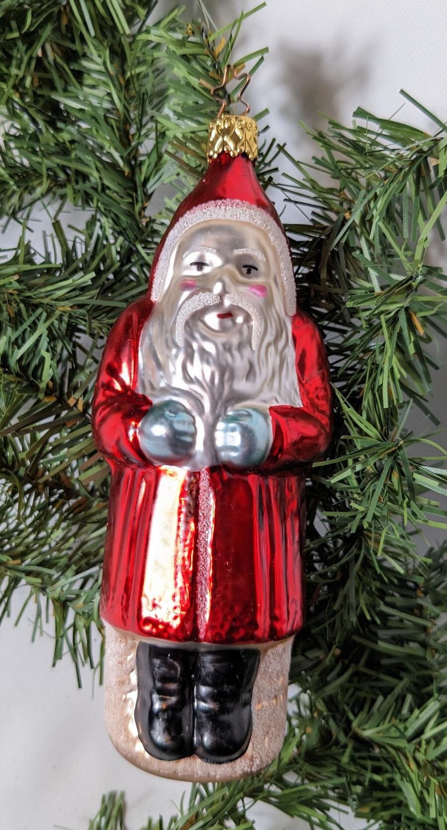 Santa Claus Retired Old World Christmas Inge Glas Belznickel Ornament