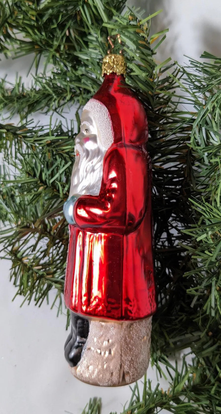Santa Claus Retired Old World Christmas Inge Glas Belznickel Ornament