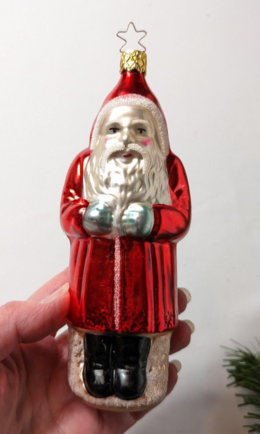 Santa Claus Retired Old World Christmas Inge Glas Belznickel Ornament