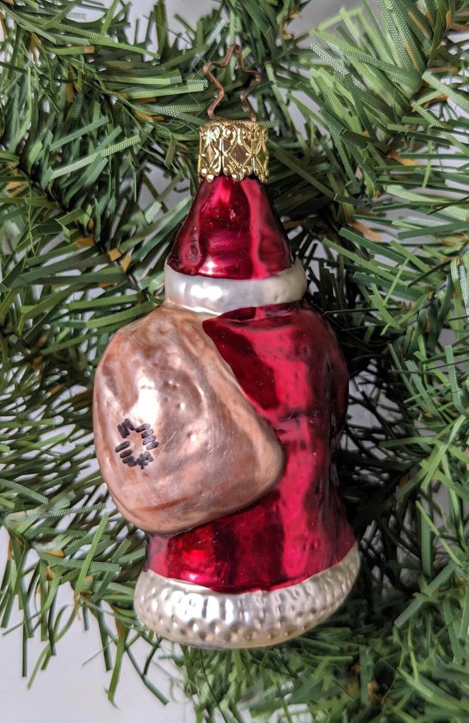 Santa Claus and Bag Retired Old World Christmas Inge Glas Ornament