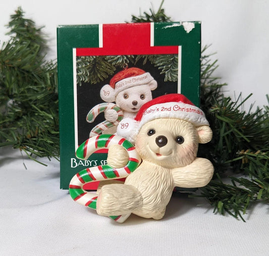 Vintage Hallmark 1989 Baby's 2nd Christmas Ornament