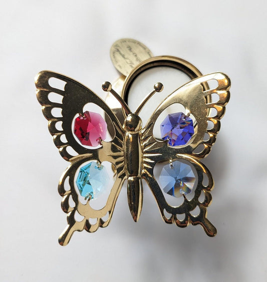 Vintage Crystal Delight Butterfly Tea Light Holder