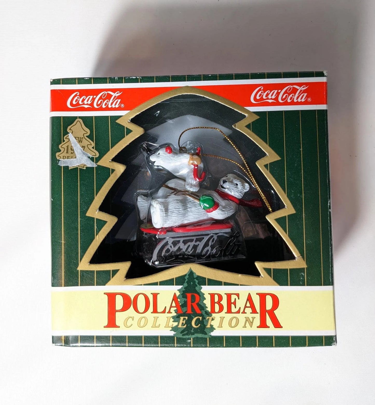 Vintage 1996 Coca Cola Polar Bears Christmas Ornament