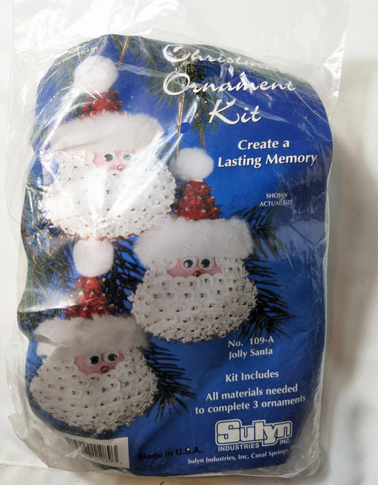 Santa Claus Ornament Craft Kit, Sulyn Jolly Santa 109-A Christmas Ornament Kit