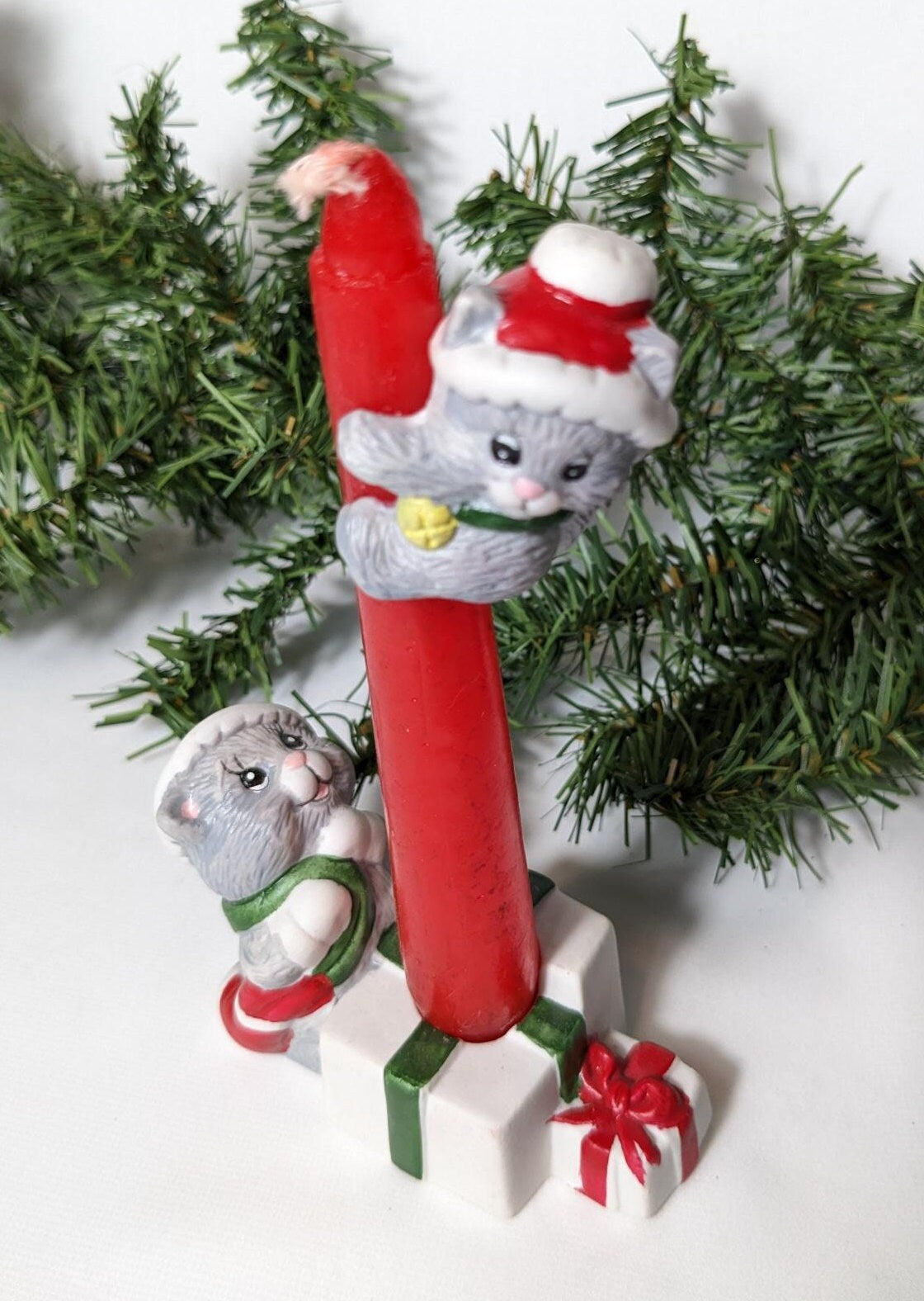 Vintage Giftco Kitty Cat Holiday Candle Climbers